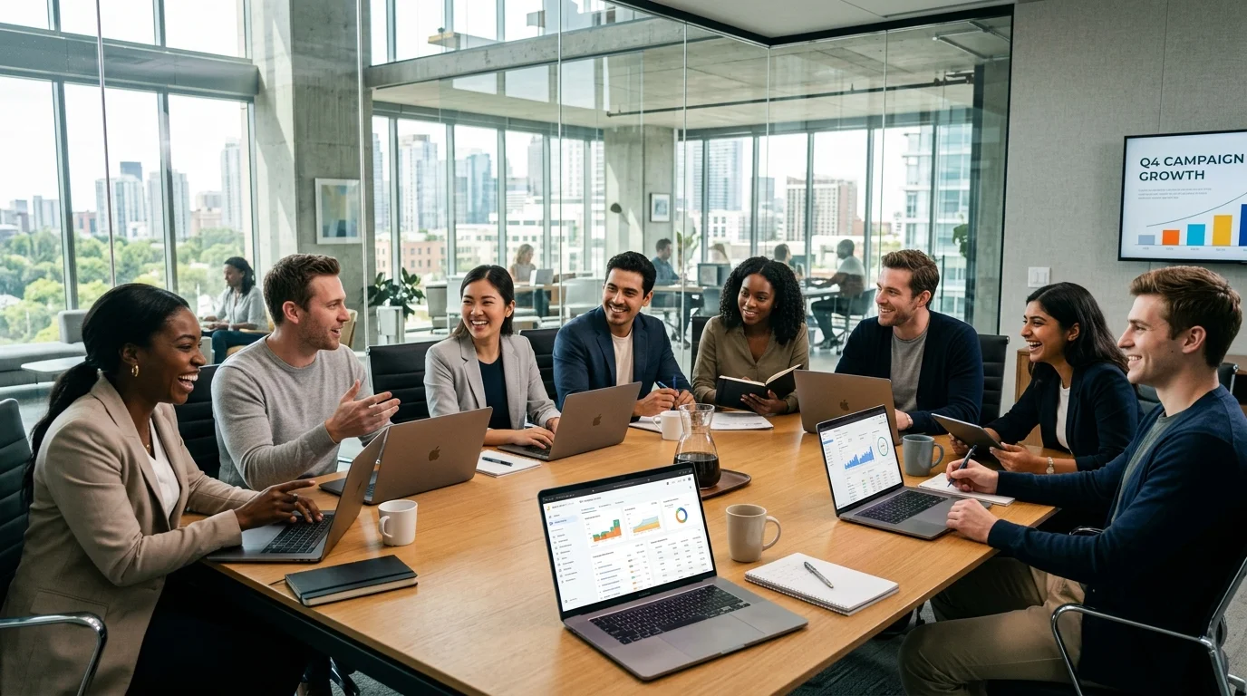 Agency leadership smiling after eliminating technical debt and plugin troubleshooting