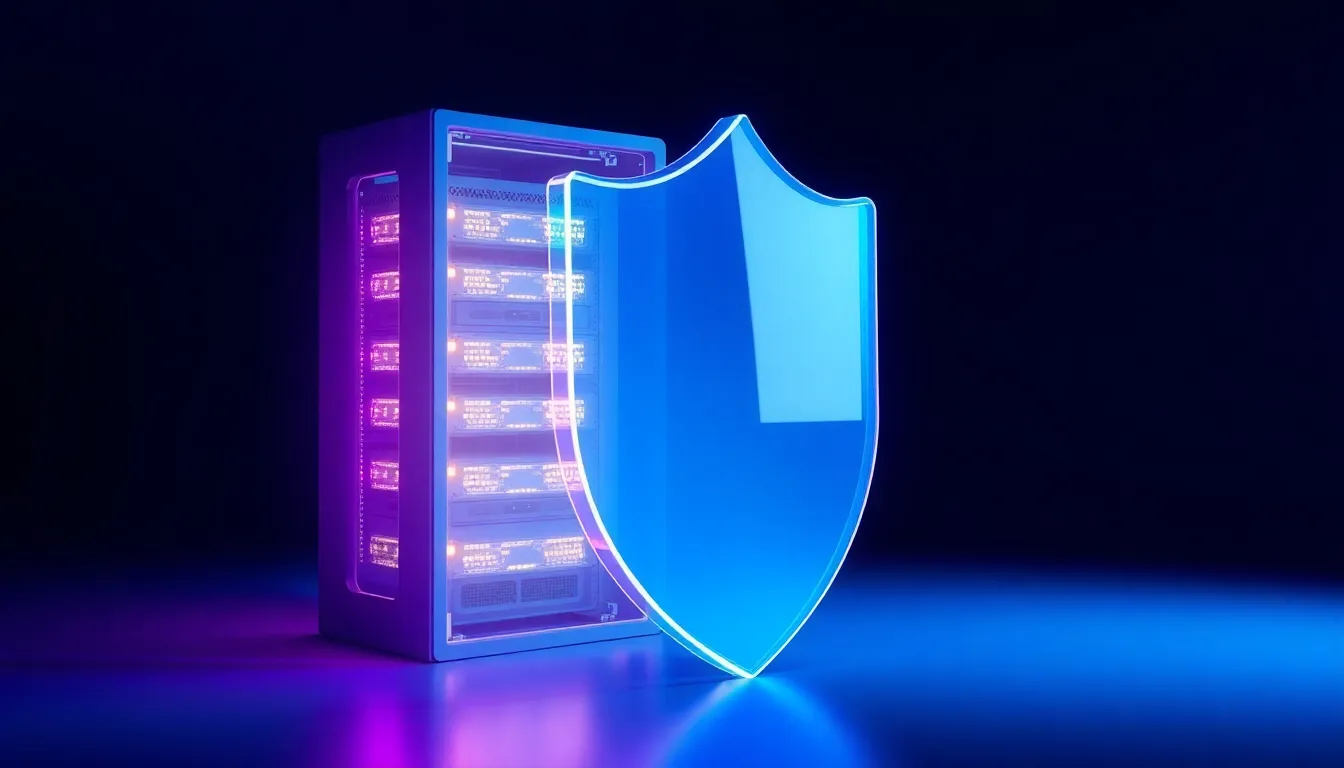 Abstract 3D visualization of invisible white label infrastructure