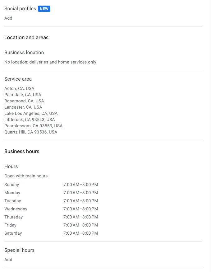 AV Pool Cleaners Service Areas