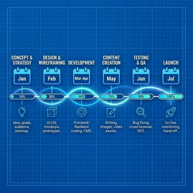 Website Design and Launch Timeline