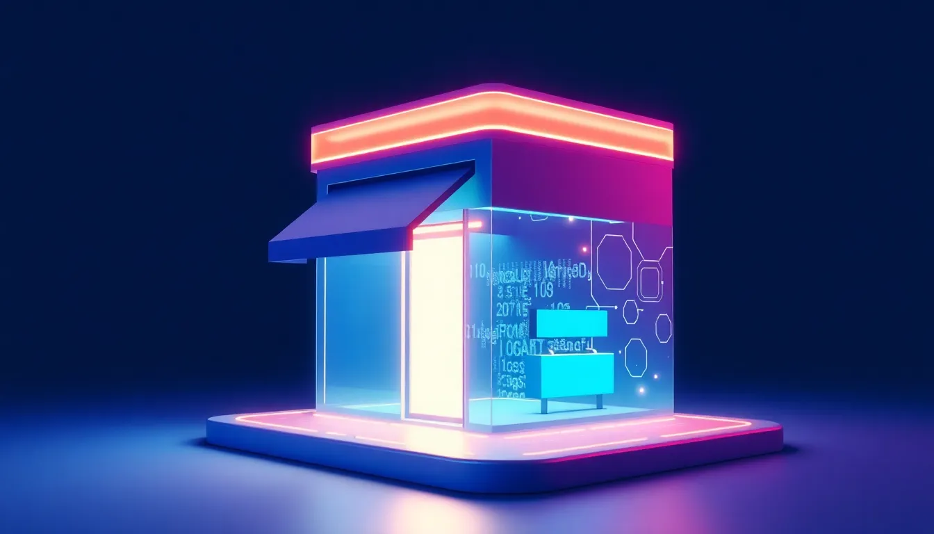 Abstract 3D visualization of high performance digital commerce infrastructure