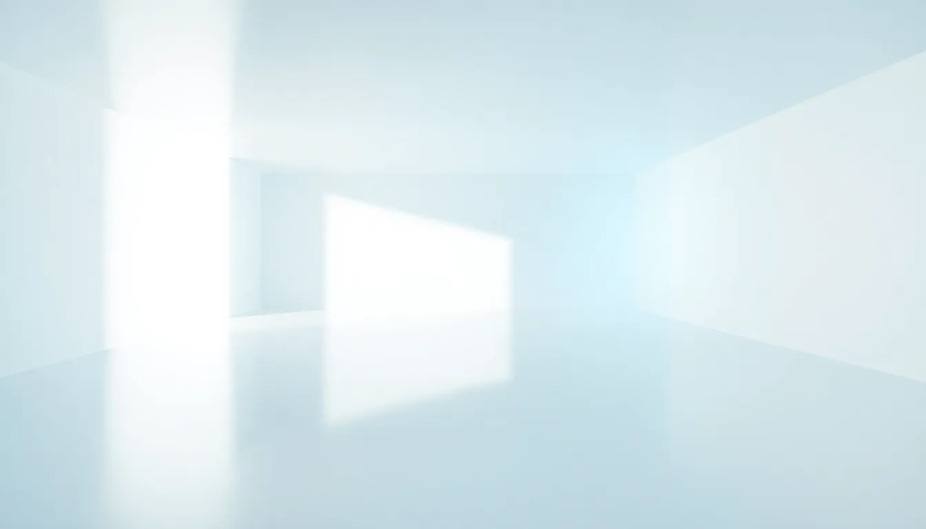 Abstract 3D visualization of absolute sterility and pristine geometric environment