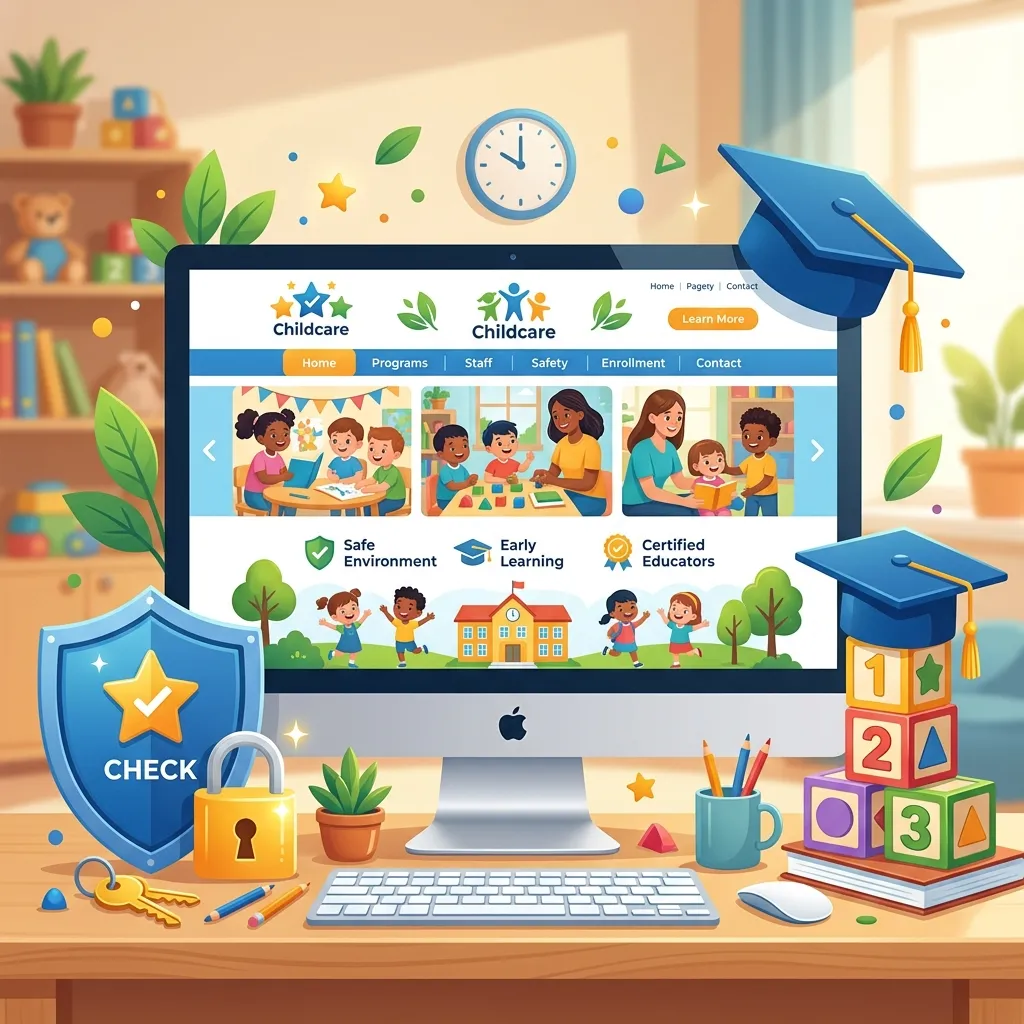 Childcare Website Features Interface