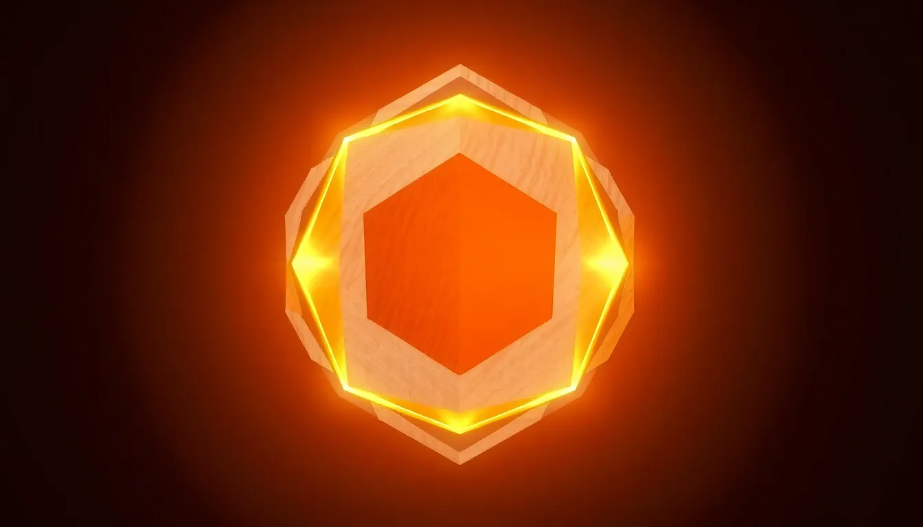 Abstract 3D visualization of versatile repair and fixing with a glowing multi-faceted geometric shape