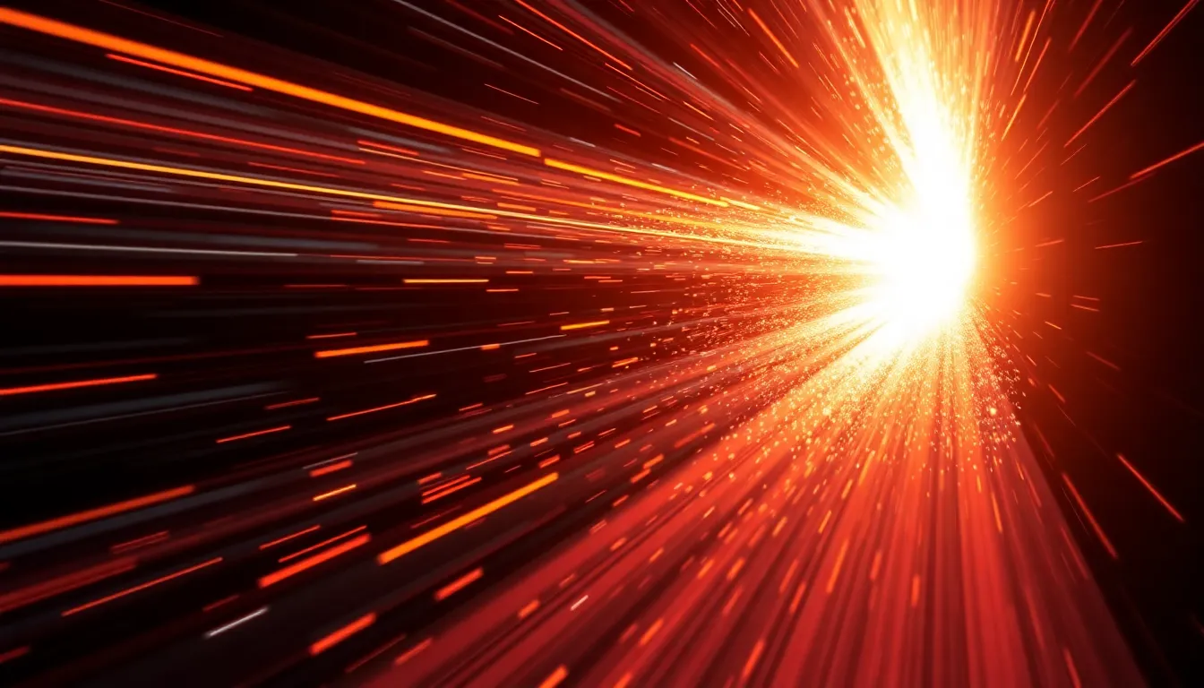 Abstract 3D visualization of extreme velocity and performance
