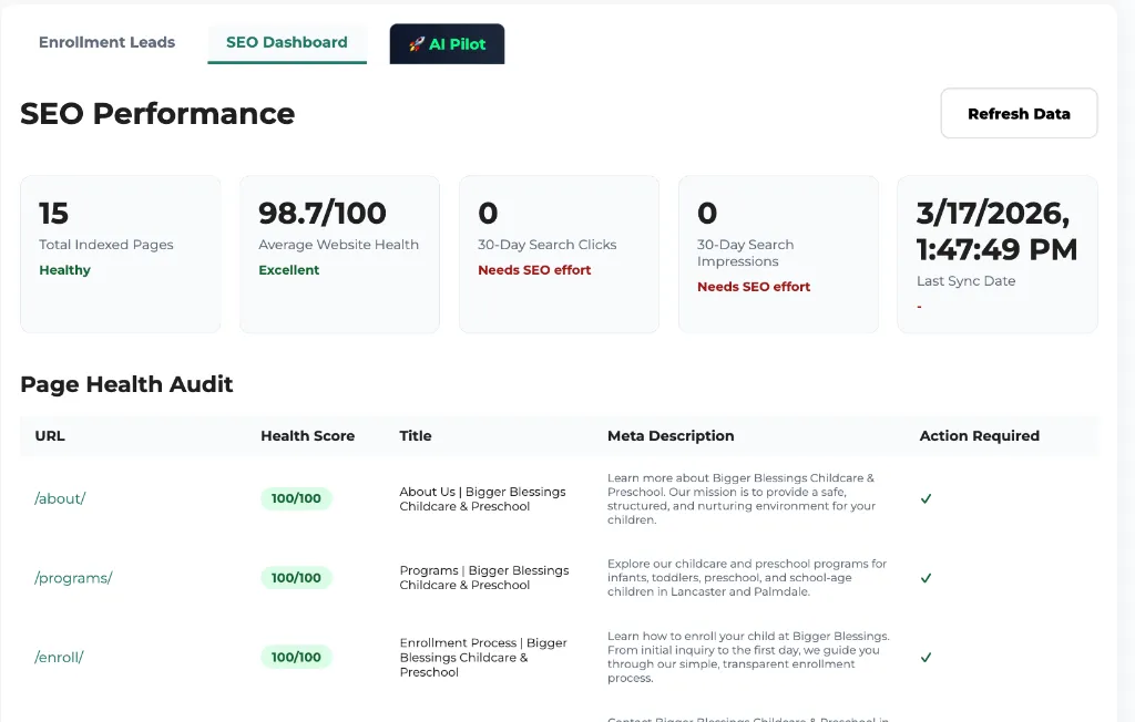 SEO Performance Dashboard