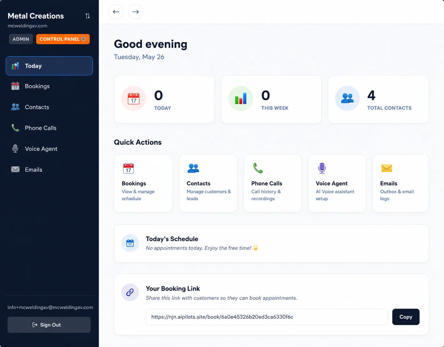 CRM Leads Dashboard